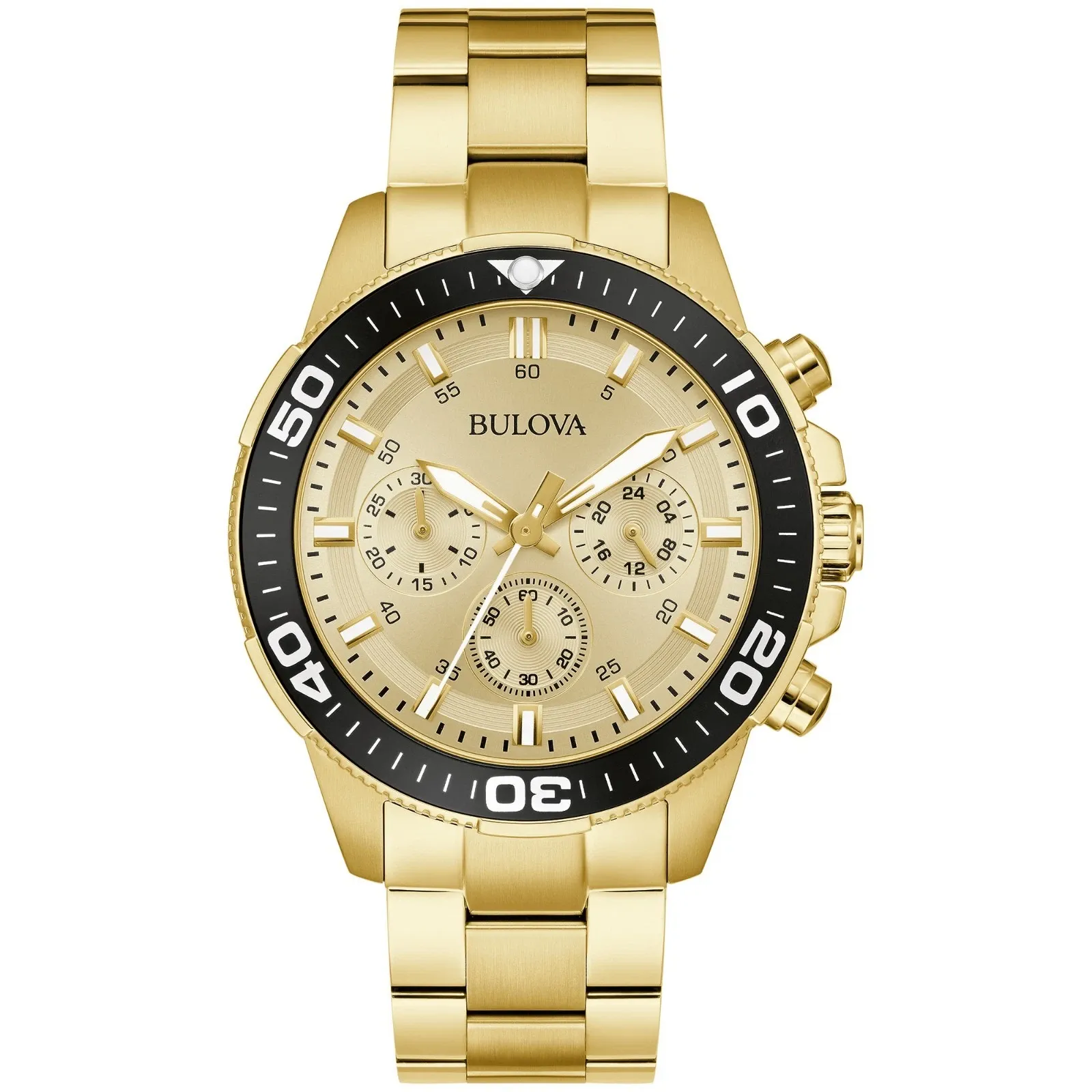 Bulova Sport Chronograph Gold Champagne Dial