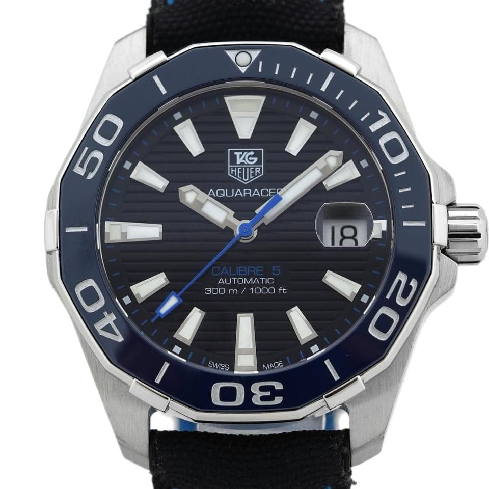 TAG Heuer Aquaracer Calibre 5 Black Dial Textile